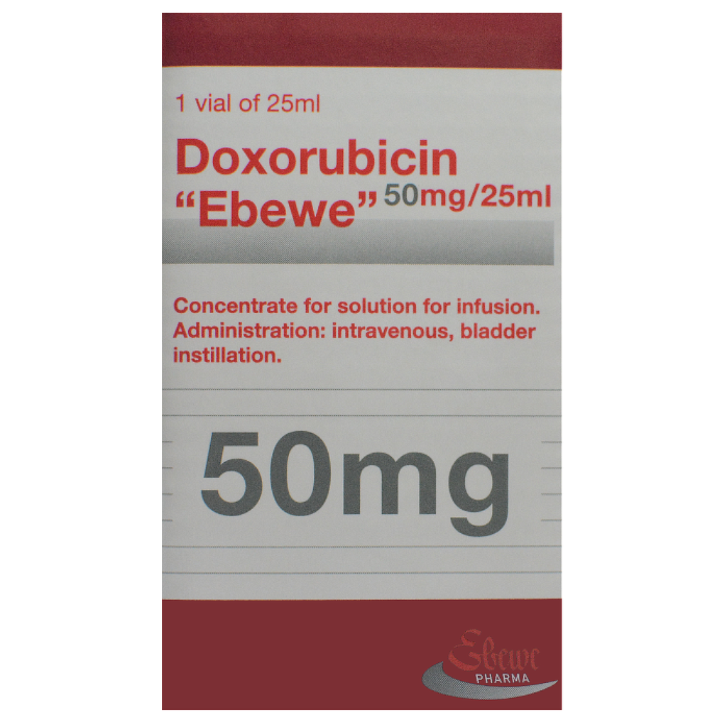 DOXORUBICIN EBEWE 50 mg/25ml Parenteral VIAL
