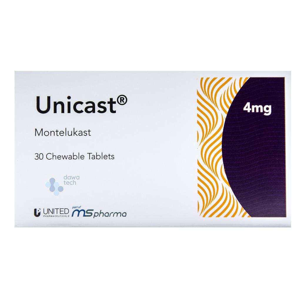 UNICAST 4MG CHEW.TAB 30 TAB