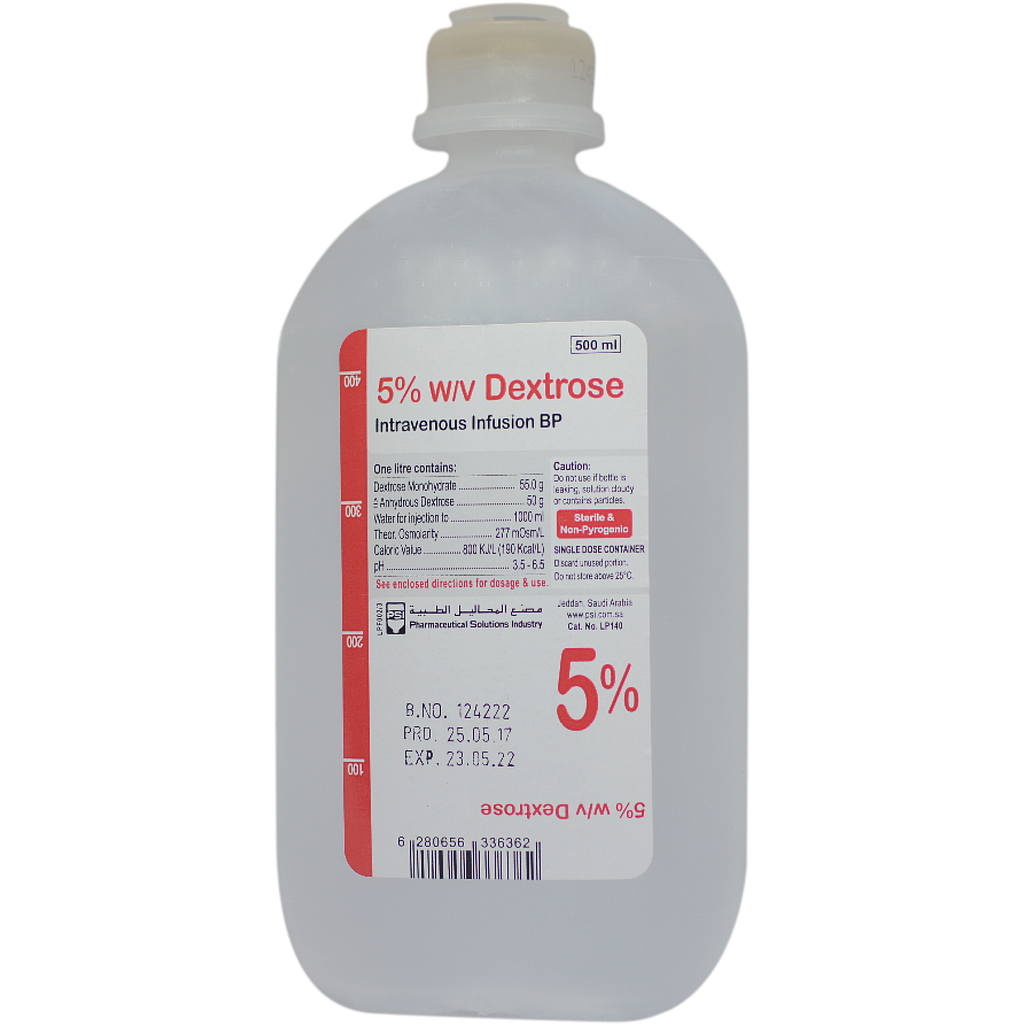 5% w/v Dextrose BP 500ml  