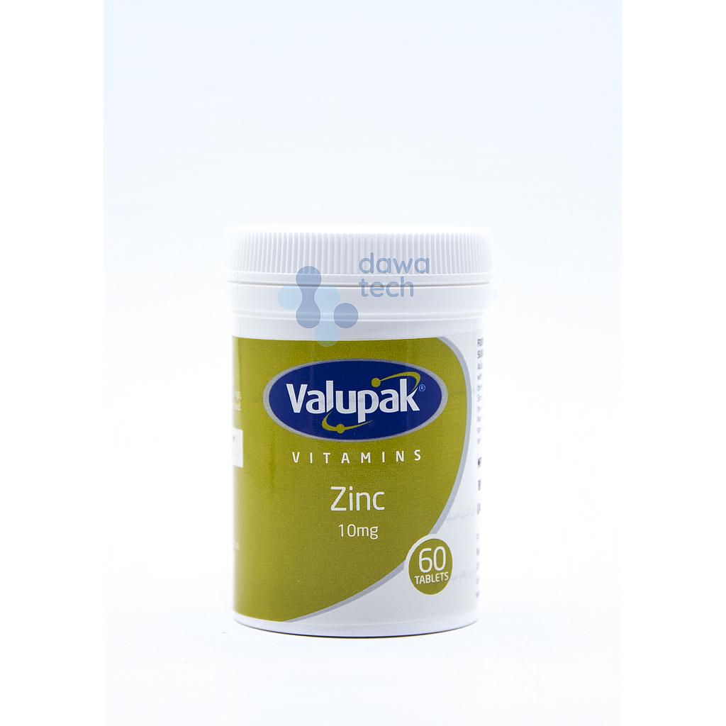 Valupak ZINC 10MG (60TAB)