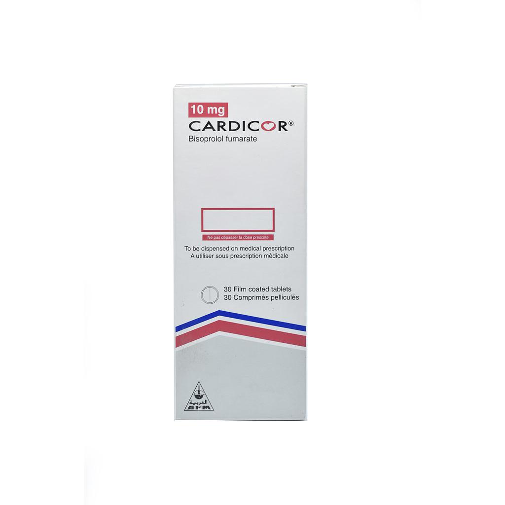 Cardicor 10 mg oral film coated tablets